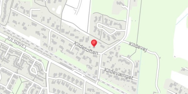 Trafikstøjkort på Kildetoften 6, 8600 Silkeborg