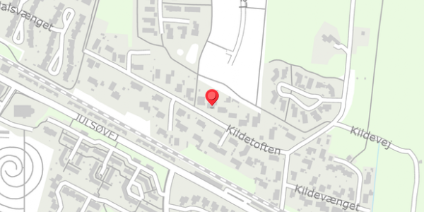 Trafikstøjkort på Kildetoften 16, 8600 Silkeborg