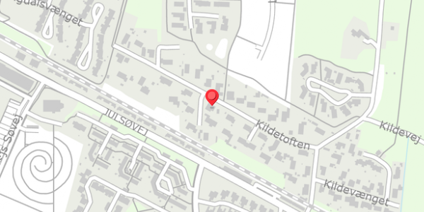 Trafikstøjkort på Kildetoften 19, 8600 Silkeborg