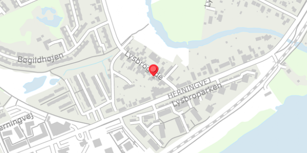 Trafikstøjkort på Lysbrogade 3, 8600 Silkeborg