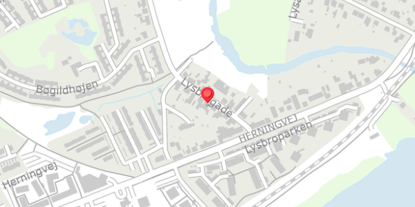 Trafikstøjkort på Lysbrogade 7, . , 8600 Silkeborg
