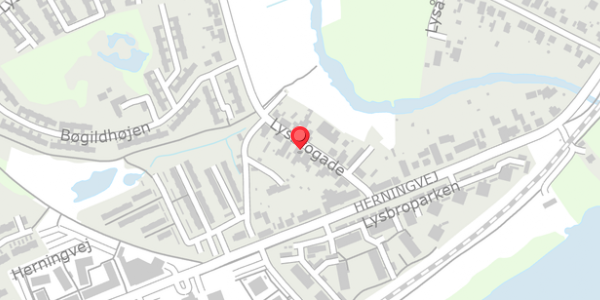 Trafikstøjkort på Lysbrogade 9, . , 8600 Silkeborg