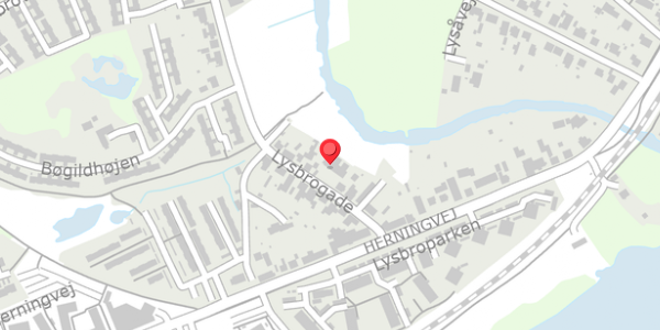 Trafikstøjkort på Lysbrogade 12, . , 8600 Silkeborg