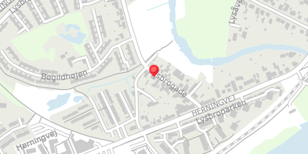 Trafikstøjkort på Lysbrogade 13, 8600 Silkeborg