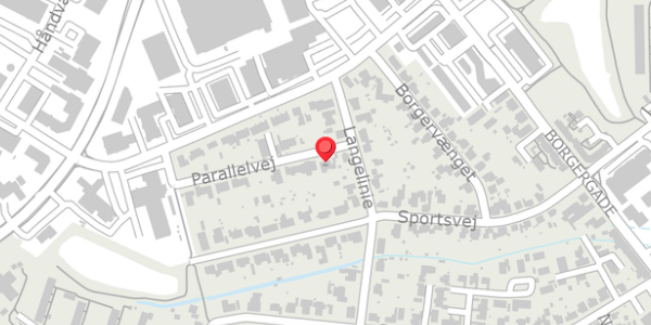 Trafikstøjkort på Parallelvej 3, 8600 Silkeborg