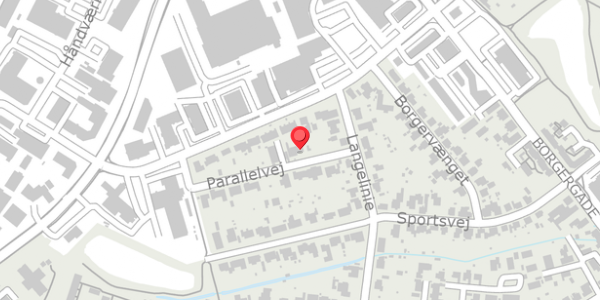 Trafikstøjkort på Parallelvej 6, 8600 Silkeborg