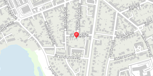 Trafikstøjkort på Ryesgade 13, 8600 Silkeborg