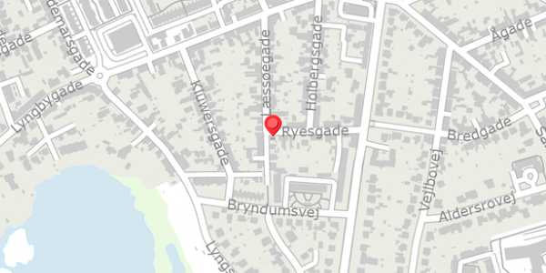 Trafikstøjkort på Ryesgade 21, 8600 Silkeborg