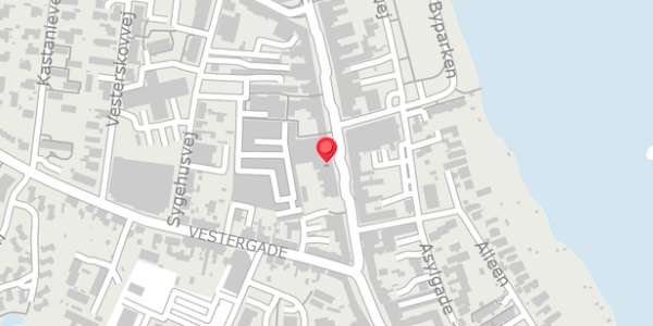 Trafikstøjkort på Adelgade 59, 8660 Skanderborg