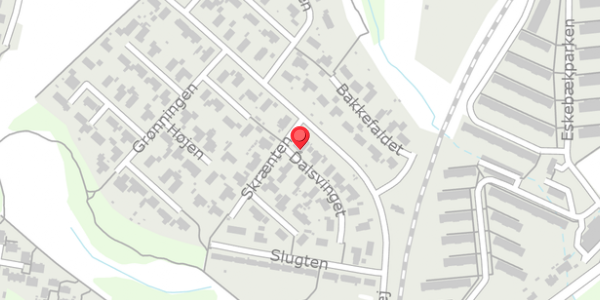 Trafikstøjkort på Dalsvinget 1, . , 8660 Skanderborg