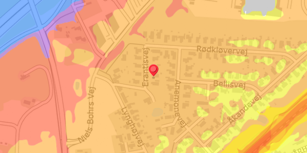 Trafikstøjkort på Erantisvej 7, . , 8660 Skanderborg