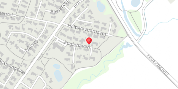 Trafikstøjkort på Fuglehaven 9, 8660 Skanderborg