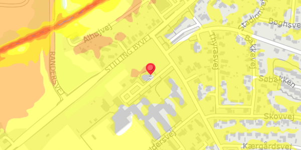Trafikstøjkort på Gramvej 2, 8660 Skanderborg