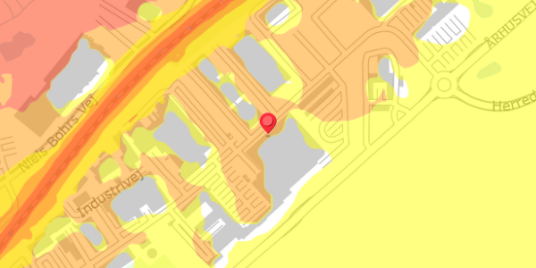 Trafikstøjkort på Industrivej 28, 8660 Skanderborg