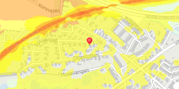 Trafikstøjkort på Ottestoften 3A, 8660 Skanderborg