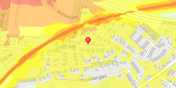 Trafikstøjkort på Ottestoften 14, 8660 Skanderborg