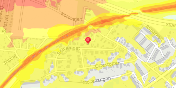 Trafikstøjkort på Ottestoften 16, 8660 Skanderborg