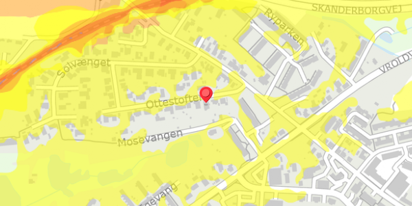 Trafikstøjkort på Ottestoften 52, 8660 Skanderborg