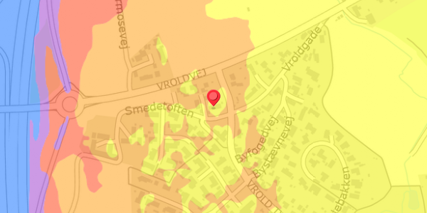 Trafikstøjkort på Smedetoften 2B, . , 8660 Skanderborg