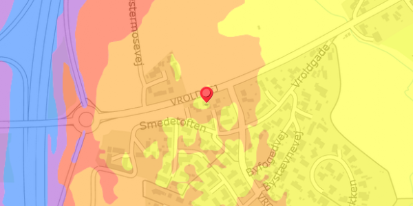 Trafikstøjkort på Smedetoften 8A, 8660 Skanderborg