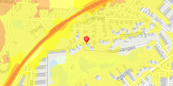 Trafikstøjkort på Solvænget 21, 8660 Skanderborg