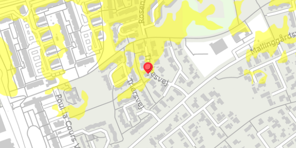 Trafikstøjkort på Thanesvej 15, 8660 Skanderborg