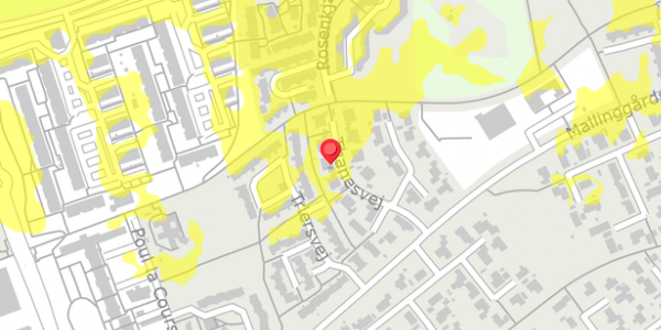 Trafikstøjkort på Thanesvej 19, 8660 Skanderborg