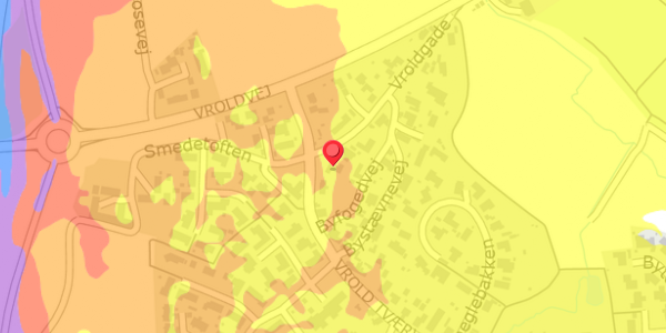 Trafikstøjkort på Vroldgade 2, . , 8660 Skanderborg