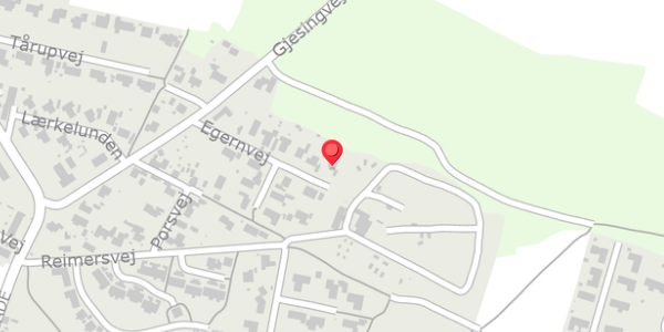 Trafikstøjkort på Egernvej 13, 8963 Auning