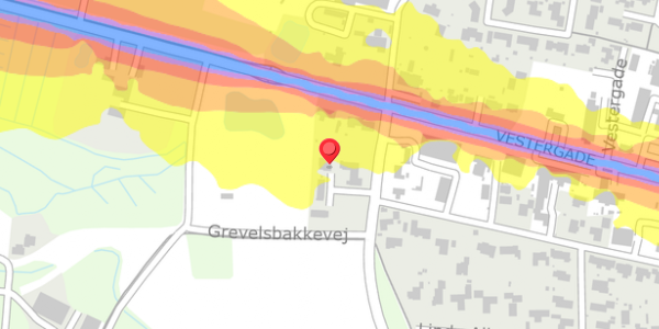 Trafikstøjkort på Industrivej 115, 8963 Auning