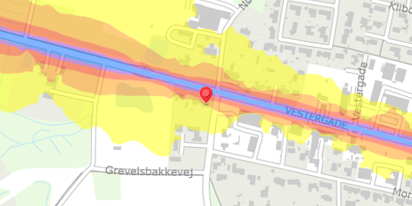 Trafikstøjkort på Industrivej 123, 8963 Auning