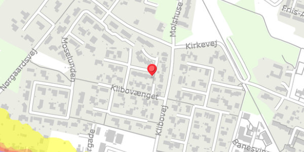 Trafikstøjkort på Klibovænget 21, 8963 Auning