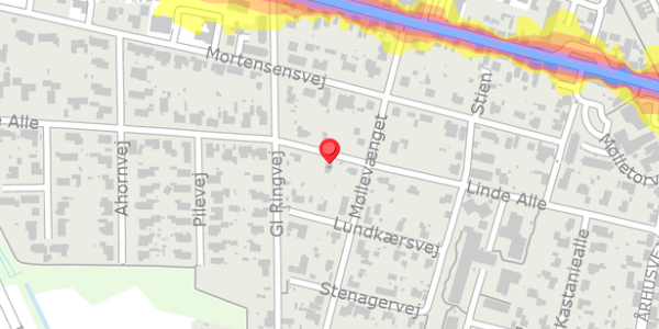 Trafikstøjkort på Linde Alle 11, . , 8963 Auning