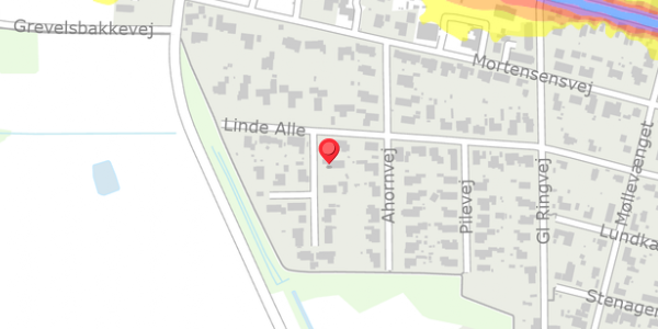 Trafikstøjkort på Linde Alle 35, . , 8963 Auning