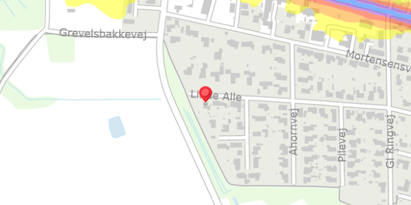 Trafikstøjkort på Linde Alle 63, . , 8963 Auning