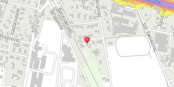 Trafikstøjkort på Nyvangsvej 34, . , 8963 Auning