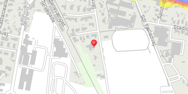 Trafikstøjkort på Nyvangsvej 40, . , 8963 Auning
