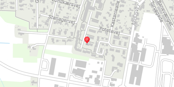 Trafikstøjkort på Potetevej 13, 8963 Auning