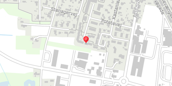 Trafikstøjkort på Potetevej 21, 8963 Auning