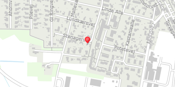Trafikstøjkort på Stenagervej 1, . , 8963 Auning