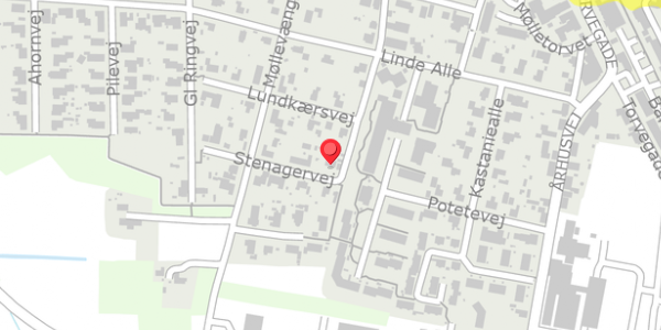 Trafikstøjkort på Stenagervej 2, 8963 Auning