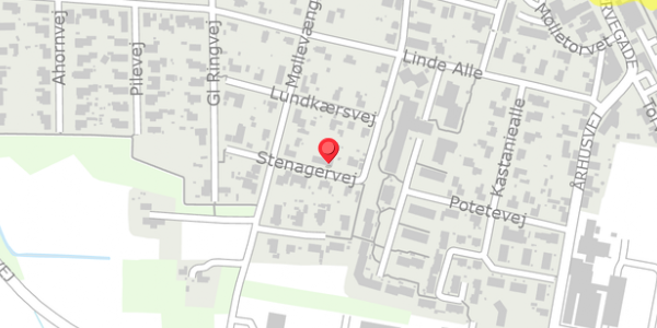 Trafikstøjkort på Stenagervej 4, 8963 Auning