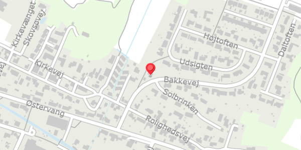 Trafikstøjkort på Bakkevej 1, 8654 Bryrup