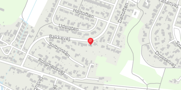 Trafikstøjkort på Bakkevej 8, 8654 Bryrup