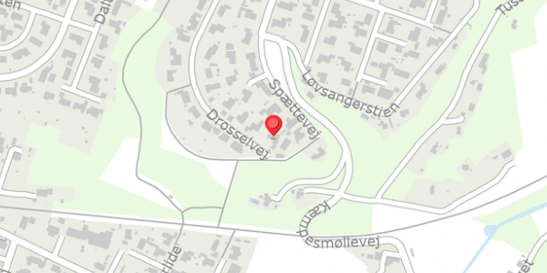Trafikstøjkort på Drosselvej 21, 8654 Bryrup