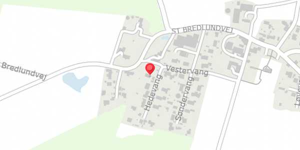 Trafikstøjkort på Hedevang 4, 8654 Bryrup