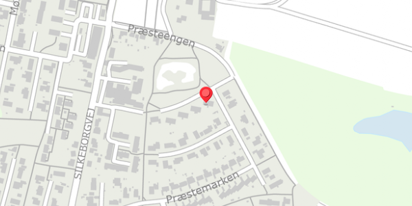 Trafikstøjkort på Præstemarken 2B, 8653 Them