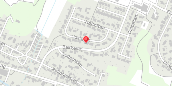 Trafikstøjkort på Udsigten 9, 8654 Bryrup