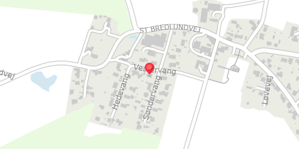 Trafikstøjkort på Vestervang 3, 8654 Bryrup