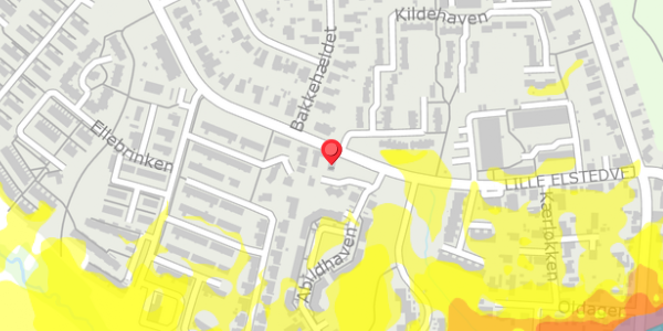 Trafikstøjkort på Abildhaven 2A, 8520 Lystrup